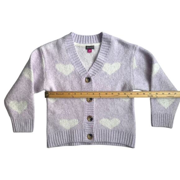 Vince Camuto Girl's Long Sleeve Soft Knit Heart Sweater - Size Small (6/6X) - Picture 3 of 6